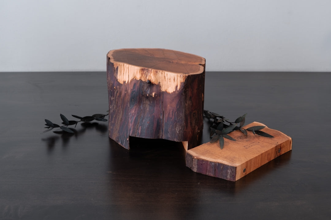 Live Edge Wood Urn